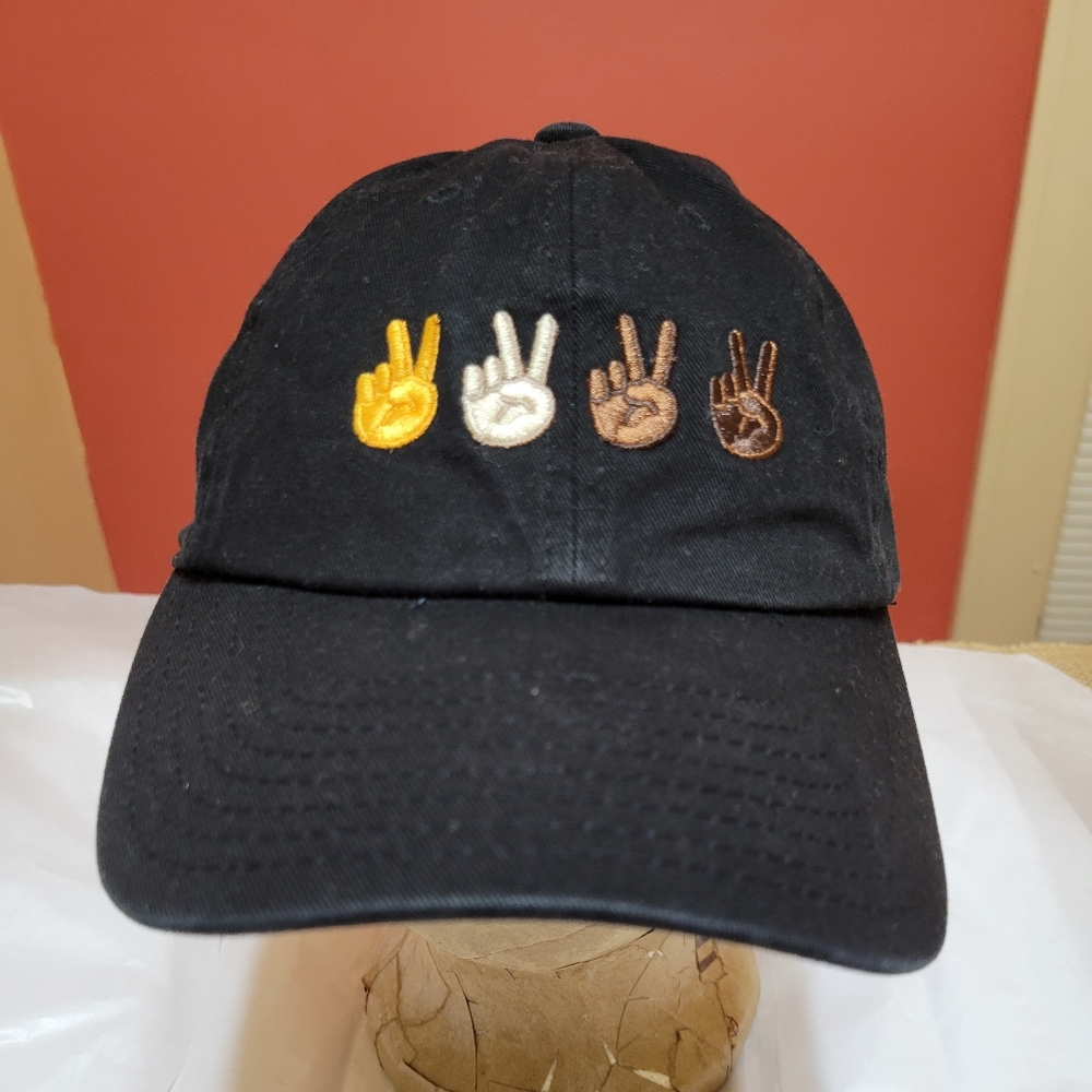 Field Grade Brand Black Trucker Peace Sign Hat